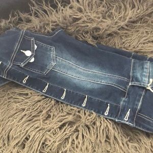 Jean button down jumper